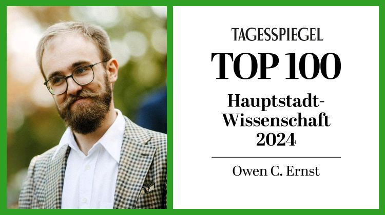 Dr. Owen C. Ernst als einer der 100 wichtigsten Köpfe der Hauptstadtwissenschaft 2024